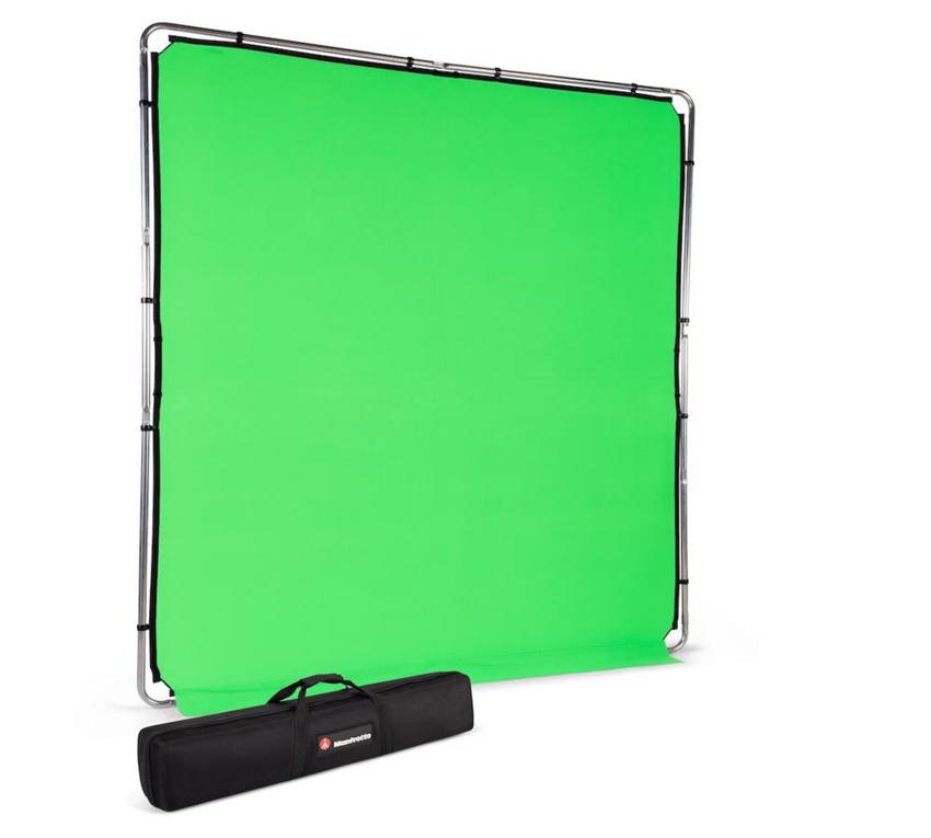 Manfrotto EzyFrame Background 2 x 2.3m Chroma Key Green EzyFrame Hintergrund 2 m x 2,3 m Chromakey Grün