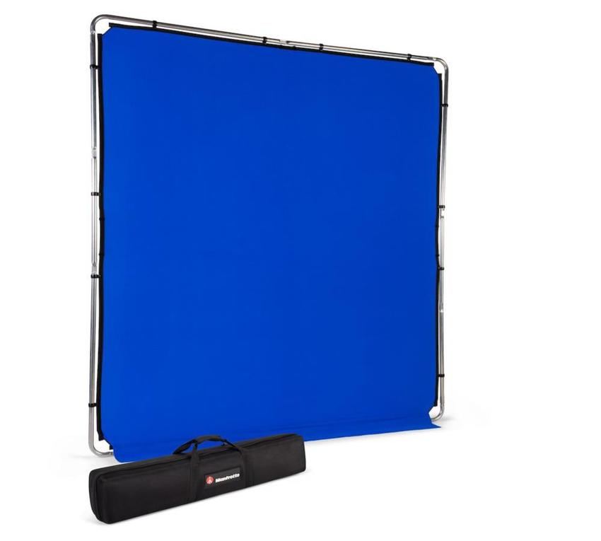 Manfrotto EzyFrame Background 2 x 2.3m Chroma Key Blue EzyFrame Hintergrund 2 m x 2,3 m Chromakey Blau