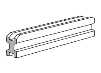 Ultralite Maxi-/Variostage Verbindungsstück 12cm lang aus Makrolon, grau, außen, ohne Steg