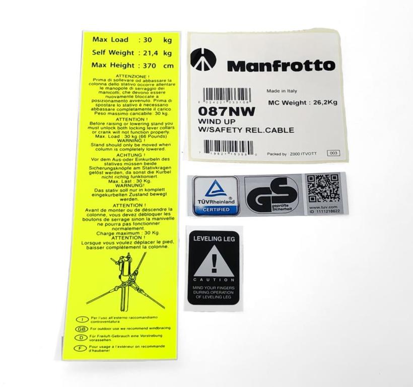 Manfrotto ALL LABELS 087NW Manfrotto-Lighting / Avenger / Ersatzteil