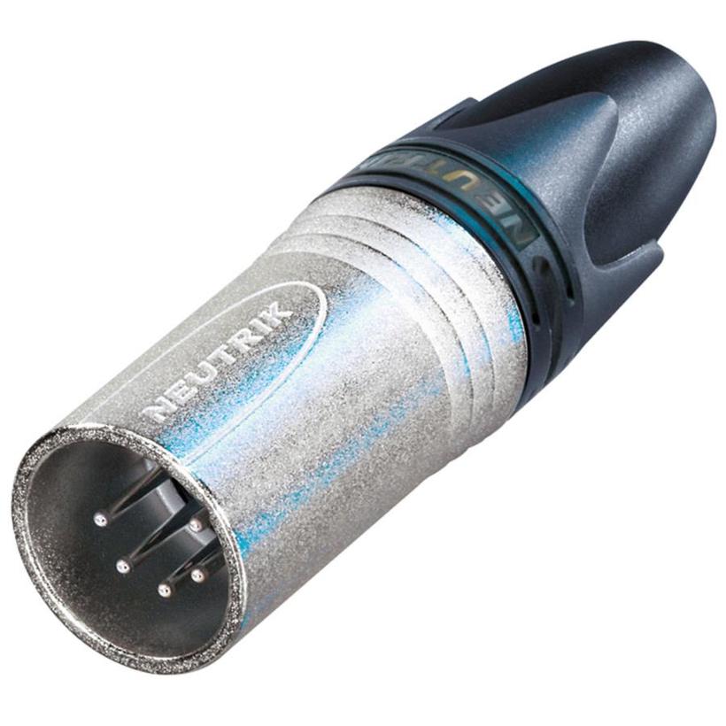 Neutrik 5pol-XLR Kabelstecker, vernickeltes Gehäuse Silber beschichtete Kontakte