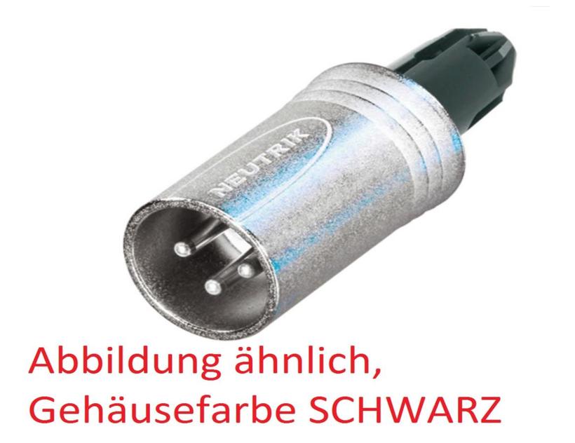 Neutrik 3pol-XLR Kabelstecker mit schwarzem Gehäuse ***SCHÜTTWARE* **1 Tüte mit 100 Stück !! Ohne Spannhülse!!!!