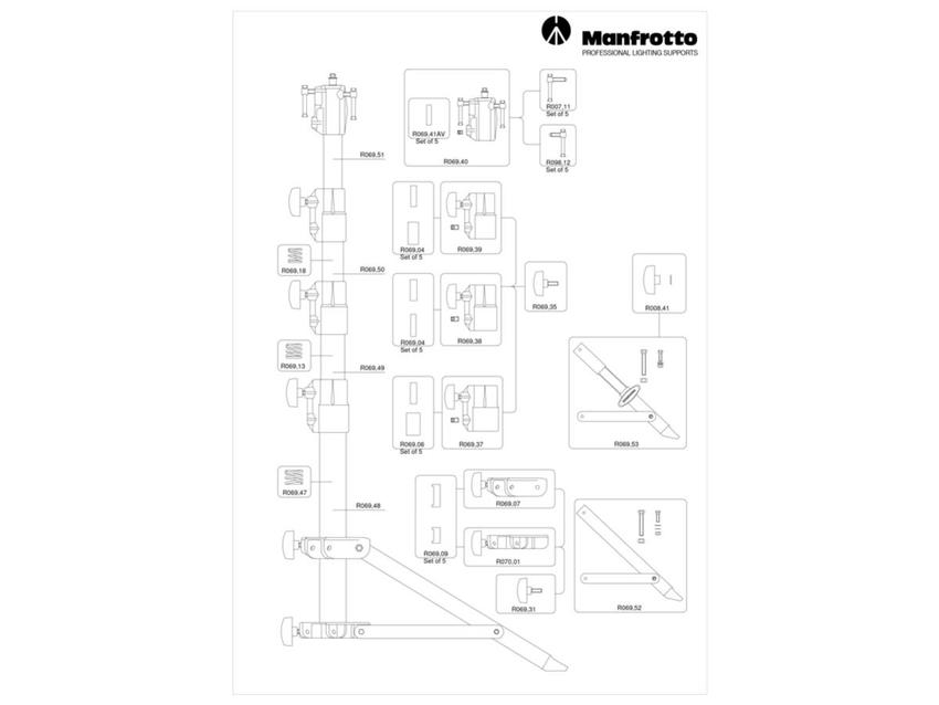 Manfrotto COMPLETE LEVLEG SUPPORT Manfrotto-Lighting / Avenger / Eratzteil