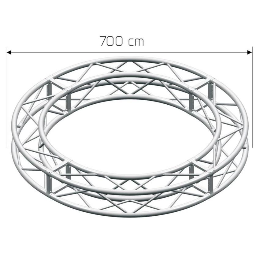 LITEC QX30SC700A8 ST 29 cm. square - Circle ext. diam cm. 700, 8 sect.