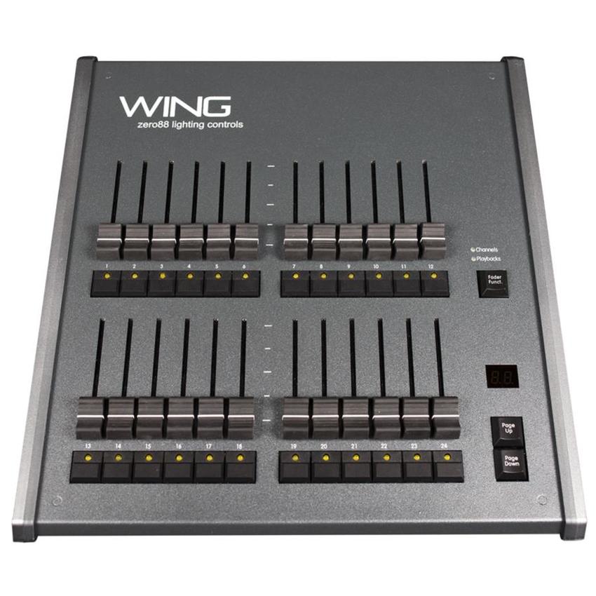 USB Wing (Fader-Erweiterung), 24 Fader/Tasten für alle NEO & ZerOS Konsolen, inkl. wing Feet & PC Software