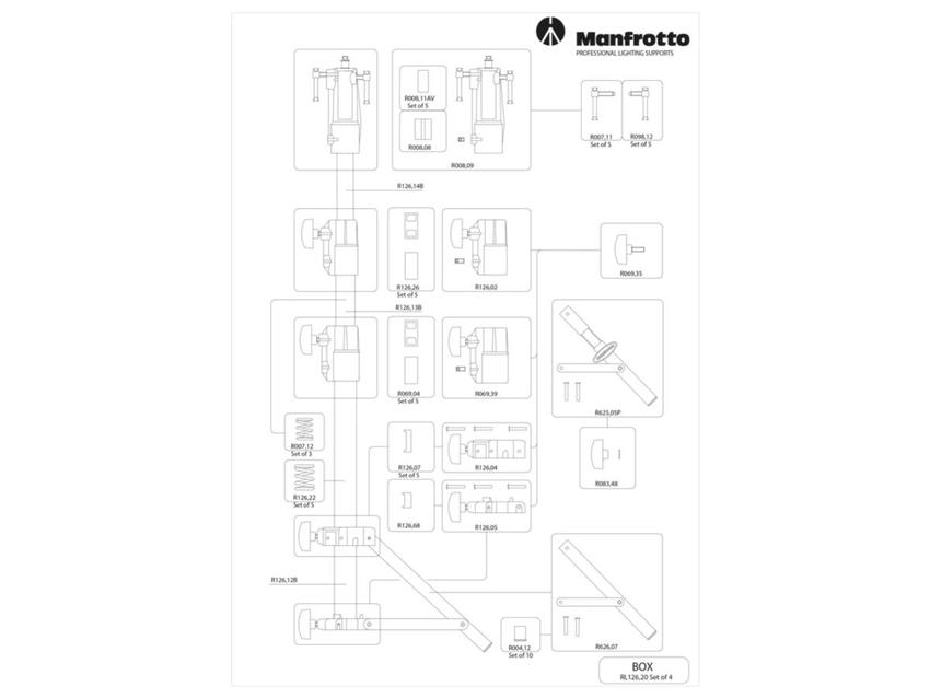 Manfrotto BOTTOM SPIDER Manfrotto-Lighting / Avenger / Ersatzteil