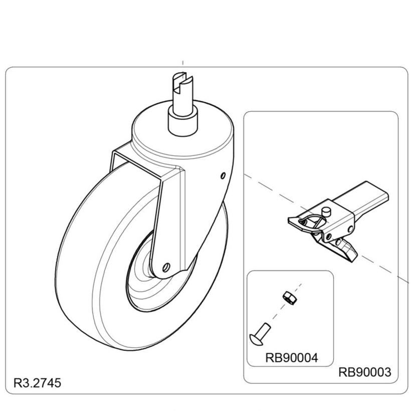 MANFROTTO PNEUMATIC WHEEL F/STRATO SAFE Manfrotto-Lighting / Avenger / Ersatzteil