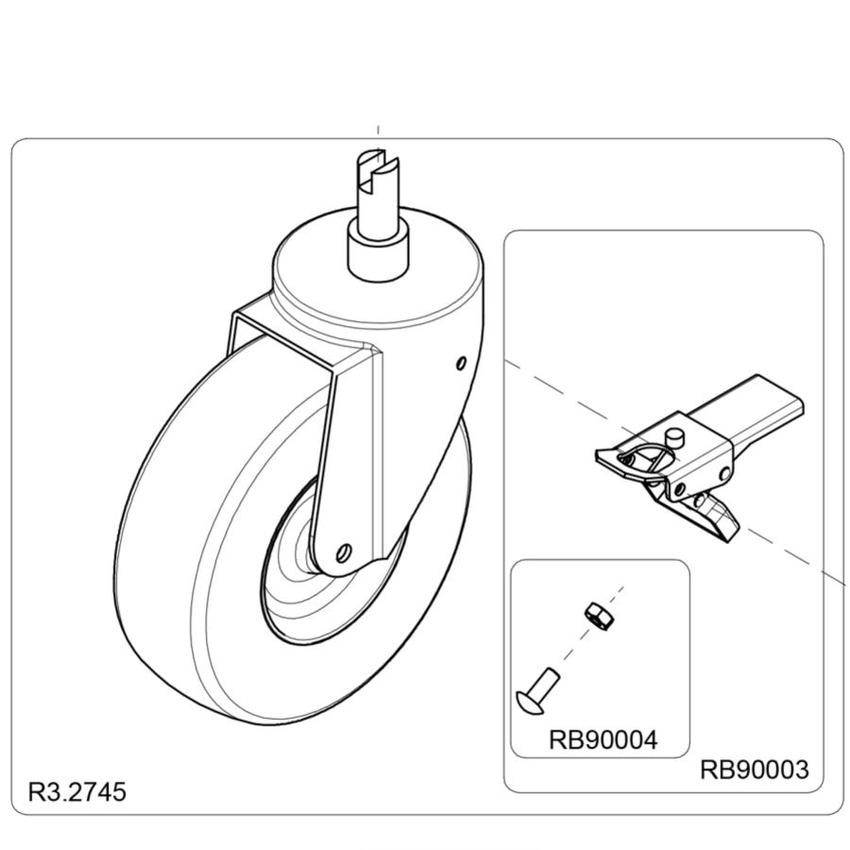 MANFROTTO PNEUMATIC WHEEL F/STRATO SAFE Manfrotto-Lighting / Avenger / Ersatzteil