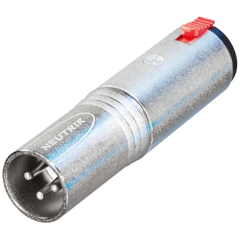 Neutrik 3pol-XLR Kabelstecker - verriegelb. St.6.35mm Klinke Serie: Adapter XLR-3-KA-ST/6.35-BU